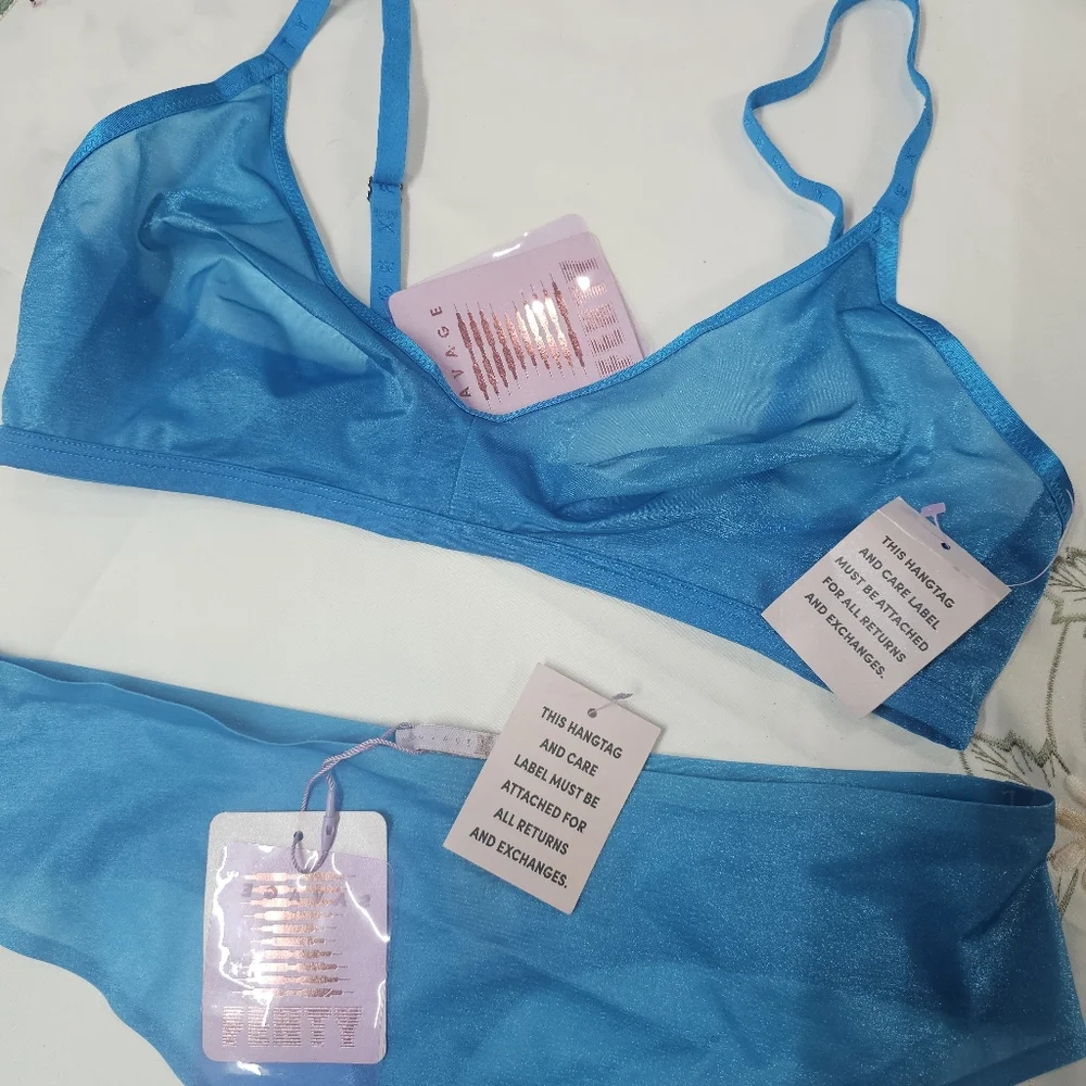 NWT Savage X Fenty Set Blue - Picture 9 of 9